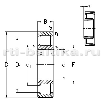 Нажмите для увеличения изображения Подшипник роликовый радиальный однорядный Подшипник роликовый радиальный однорядный NKE 80*140*26 - изображение 1