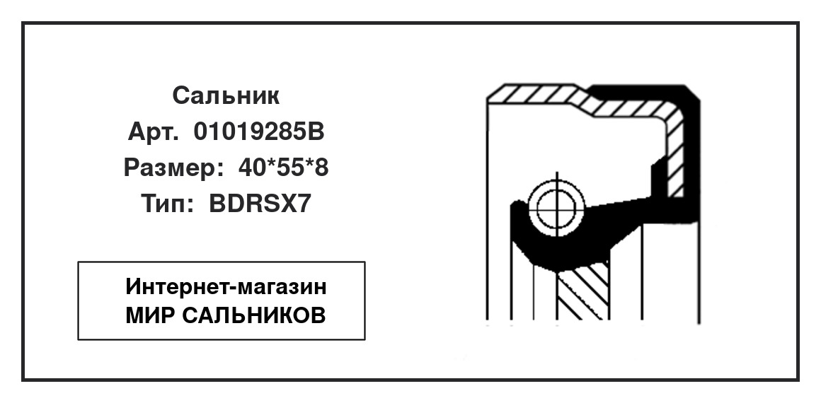 Нажмите для увеличения изображения Сальник , ступенчатая коробка передач Сальник , ступенчатая коробка передач CORTECO 40*55*8 - изображение 2