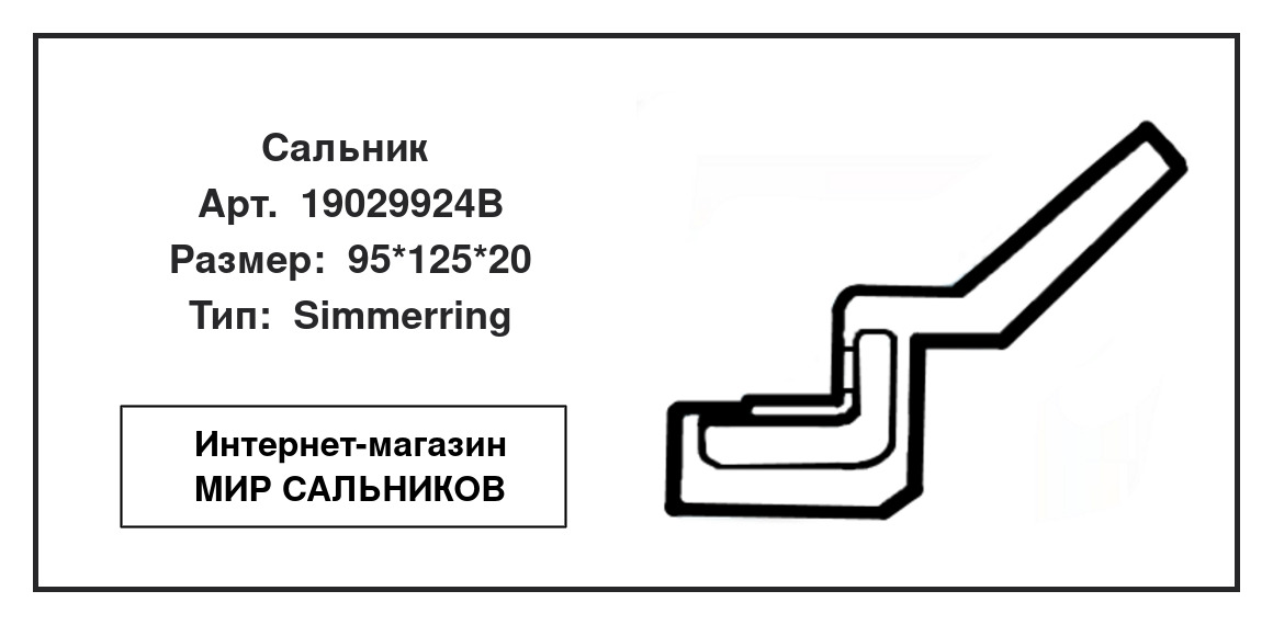 Нажмите для увеличения изображения Сальник Сальник CORTECO 95*125*20 - изображение 2