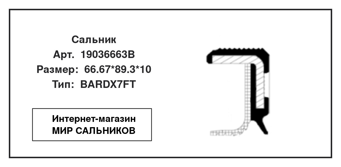 Нажмите для увеличения изображения Сальник , коленчатый вал Сальник , коленчатый вал CORTECO 66.67*89.3*10 - изображение 2