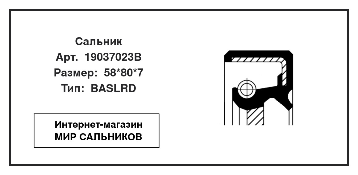 Нажмите для увеличения изображения Сальник , коленчатый вал Сальник , коленчатый вал CORTECO 58*80*7 - изображение 2